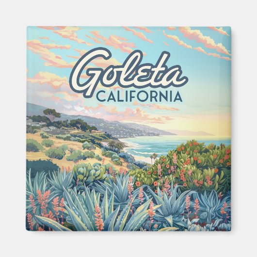 ゴレタカリフォルニアサンタバーバライスラビスタヴィンテージ マグネット (正面)