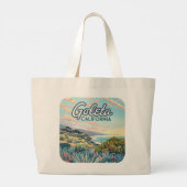 ゴレタカリフォルニアサンタバーバライスラビスタヴィンテージ ラージトートバッグ (裏面)