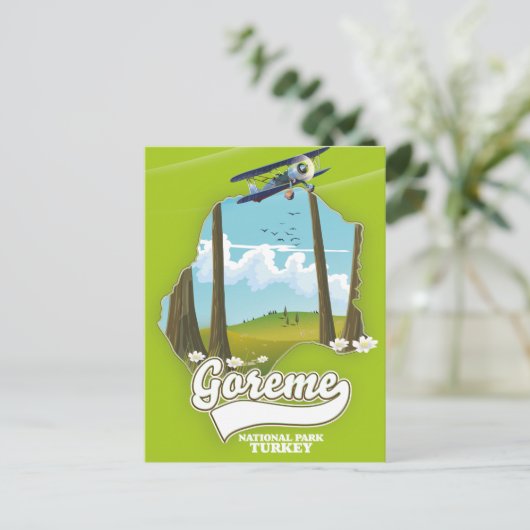 ゴレメ国立公園トルコの地図 ポストカード (スタンド正面)