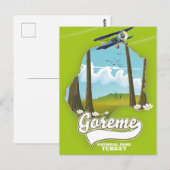 ゴレメ国立公園トルコの地図 ポストカード (正面/裏面)