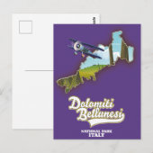 ゴレメ国立公園トルコ地図はがき ポストカード (正面/裏面)