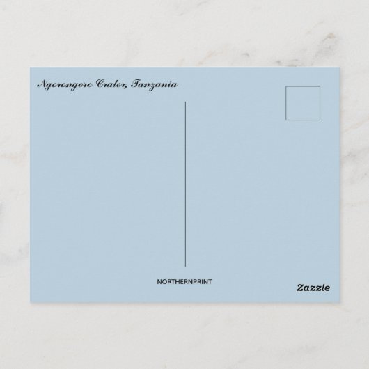 ゴロンゴロクレータータンザニア ポストカード (裏面)