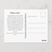 ゴンクミニマルパーソナライズされたリスマスホリデーフォト ポストカード (裏面)