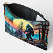 ゴングスクアチンカラフルサスカッチ風景 アクセサリーポーチ (見開き)