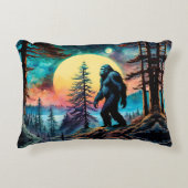 ゴングスクアチンカラフルサスカッチ風景 アクセントクッション (正面)