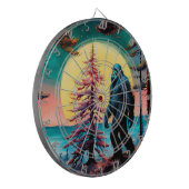 ゴングスクアチンカラフルサスカッチ風景 ダーツボード (正面左)