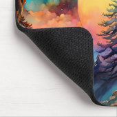 ゴングスクアチンカラフルサスカッチ風景 マウスパッド (コーナー)