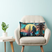 ゴングスクアチンカラフルサスカッチ風景 ランバークッション (椅子)