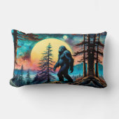 ゴングスクアチンカラフルサスカッチ風景 ランバークッション (正面)