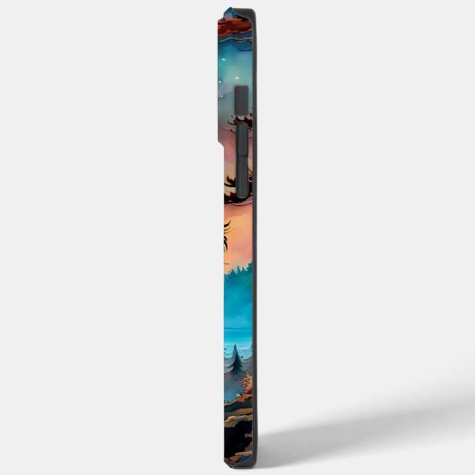 ゴングスクアチンカラフルサスカッチ風景 Case-Mate iPhoneケース (裏面 / 左)