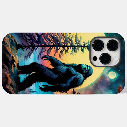 ゴングスクアチンカラフルサスカッチ風景 Case-Mate iPhoneケース (裏面 (横))