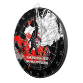 ゴングスクアチン、黒いビッグフット ダーツボード (正面右)