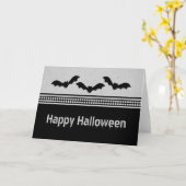 ゴングバティハロウィーンカード、ライトグレー カード (黄色い花)
