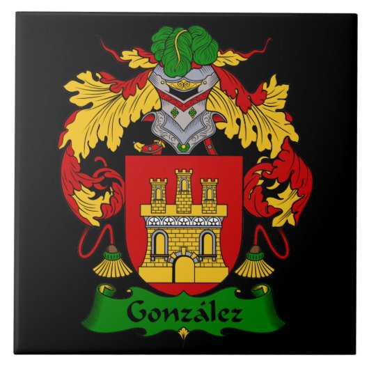 ゴンザレス家族コートオブアームズタイル タイル (正面)