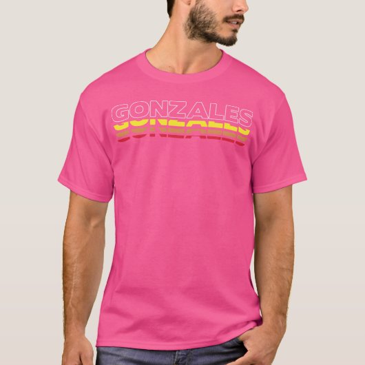 ゴンザレス ファーストネーム おもしろ ビンテージ風 夕焼け ゴンザレス Tシャツ (正面)