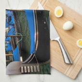 ゴンダロボートが並んだグランドカナル水 キッチンタオル (四つ折り)