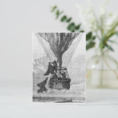 ゴンドラに乗った三人の男 ポストカード (スタンド正面)