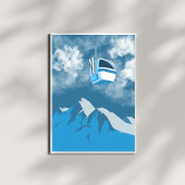 ゴンドラに乗る | スキーマウンテン絵を描の冬 ポスター