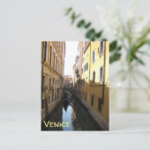 ゴンドラのあるイタリア,ヴェネツィアの絵のような路地 ポストカード (スタンド正面)