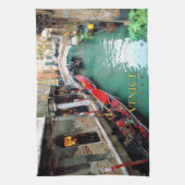 ゴンドラベニス、イタリア キッチンタオル (縦)