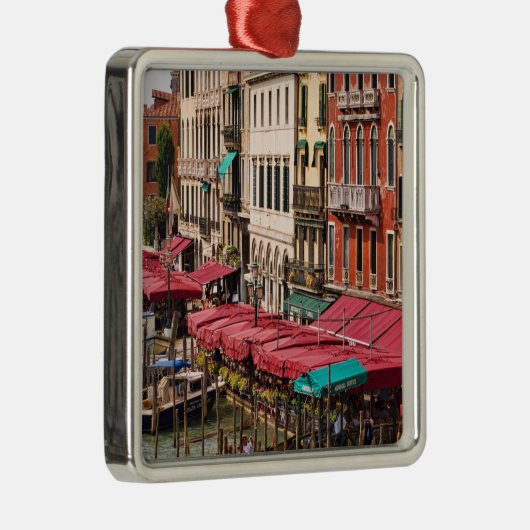 ゴンドラボートを持つヴェネツィアのグランドカナル メタルオーナメント (右)