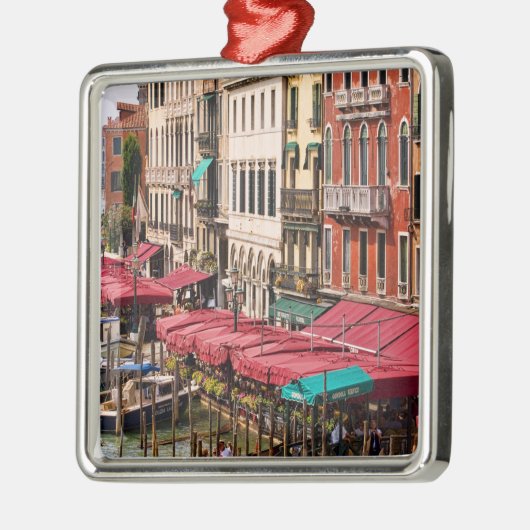 ゴンドラボートを持つヴェネツィアのグランドカナル メタルオーナメント (左)