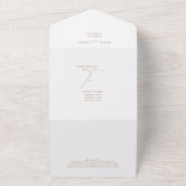 ゴンドラモノグラムクレスト3写真QRコード結婚ズ オールインワン招待状 (外側)