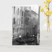 ゴンドラライドヴェネツィアイタリア カード (黄色い花)