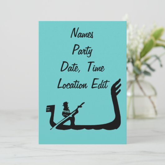 ゴンドラヴェネツィアイタリアフレーム 招待状 (スタンド正面)