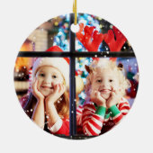 *~*ゴンドラ国旗Italy Buon Natale写真クリスマス セラミックオーナメント (裏面)