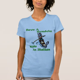 ゴンドラ救に乗るイタリアン Tシャツ