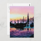 ゴンドラ水彩画「サンライズセントマークズ」 ポストカード (正面/裏面)