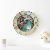 ゴンドラ – イタリア，ベネチア ラージ壁時計 (ホーム)