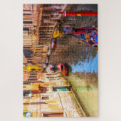 ゴンドラ、ヴェネツィア、イタリアの運河の景勝地 ジグソーパズル (縦)