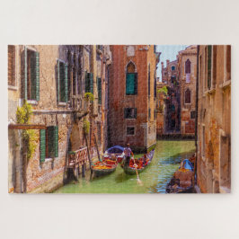 ゴンドラ、ヴェネツィア、イタリアの運河の景勝地 ジグソーパズル