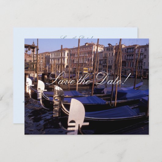 ゴンドラ Save-the-Date カード (正面/裏面)