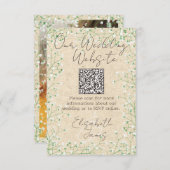 ゴンフィラ 水彩花 イラスト 結婚式 ウェブサイト エンクロージャーカード (正面/裏面)