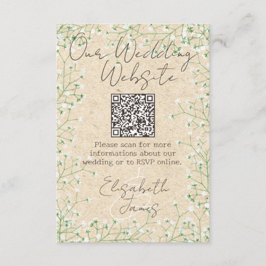 ゴンフィラ 水彩花 イラスト 結婚式 ウェブサイト エンクロージャーカード (正面)