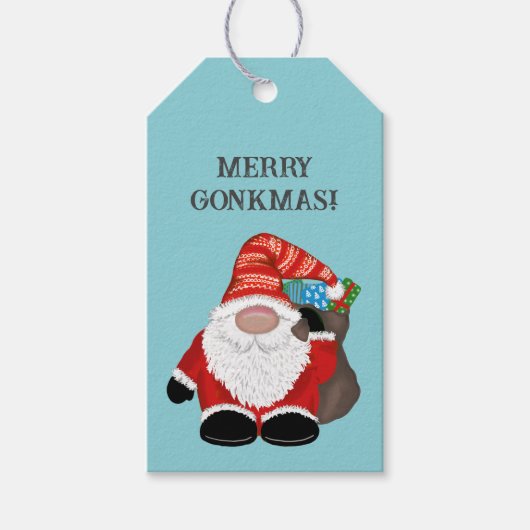 ゴンメリークス！ゴンク愛好家のためのクリスマスデザイン! ギフトタグ (正面)