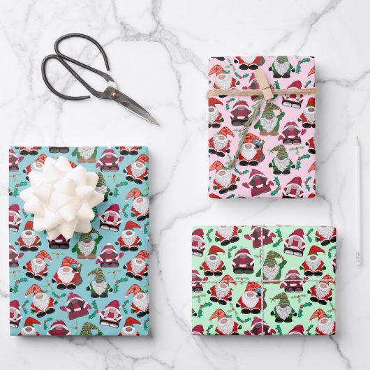 ゴンメリークス！ゴンク愛好家のためのクリスマスデザイン! ラッピングペーパーシート (正面)