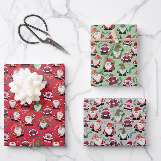 ゴンメリークス！ゴンク愛好家のためのクリスマスデザイン! ラッピングペーパーシート (正面)