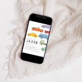 ゴン　ビープ　ブーム　キッズ　カーバースデーパーティー 招待状