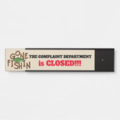 ゴーおもしろい魚釣りボスドアプレート サインプレート (正面)