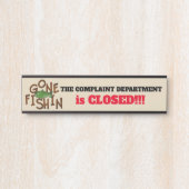 ゴーおもしろい魚釣りボスドアプレート サインプレート (正面)