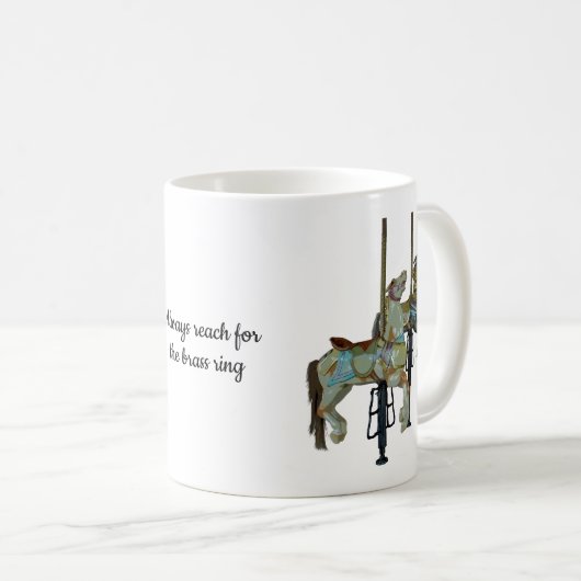 ゴーかわいらしルメリー回転木馬ウマ引用文 コーヒーマグカップ (正面右)