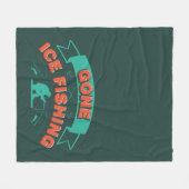 ゴーアイス魚釣りウィンターホビーストノベルティ フリースブランケット (正面(横))