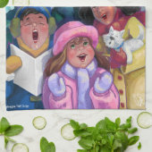 ゴーアカリングイラストレーション キッチンタオル (折り畳み)