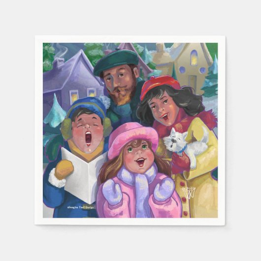 ゴーアカリングイラストレーション スタンダードカクテルナプキン (正面)