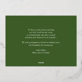 ゴーアッシュボクウッドリース第1ベビークリスマスフォト 箔シーズンカード (裏面)