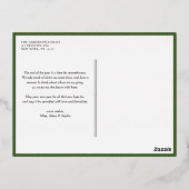 ゴーアッシュボクウッドリース第1ベビークリスマスフォト 箔シーズンポストカード (裏面)